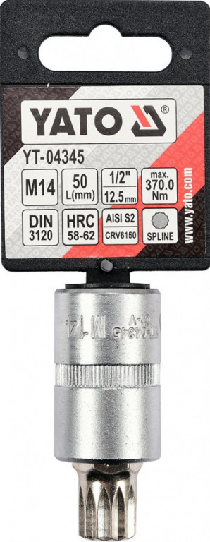 Hlavice s bitem XZN 1/2" M14  YATO - YT-04345