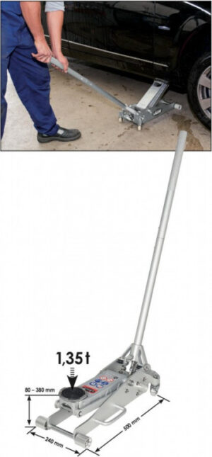 Hydraulický hliníkový pojízdný zvedák 1