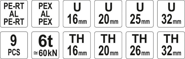 Kleště lisovací na trubky PEX-AL-PEX - YT-21735