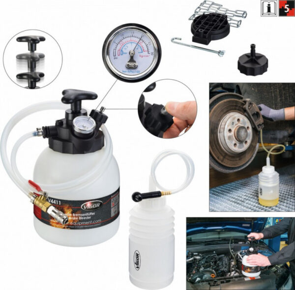 Sada pro ruční odvzdušňování brzd 3 l - V4411