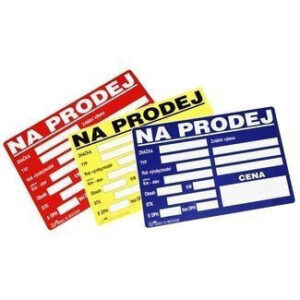Štítek plastový "NA PRODEJ" - žluto/černý - 724275110