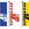 Vlajka AUTOBAZAR - modro/bílá - 125200200