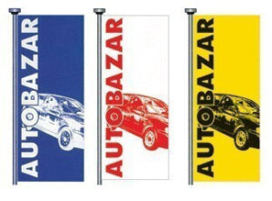 Vlajka AUTOBAZAR - modro/bílá - 125200200