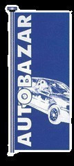 Vlajka AUTOBAZAR - modro/bílá - 125200200