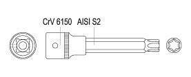 Hlavice s bitem TORX 1/2" T25 YATO - YT-0441