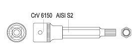 Hlavice s bitem XZN 1/2" M5 Yato - YT-0450