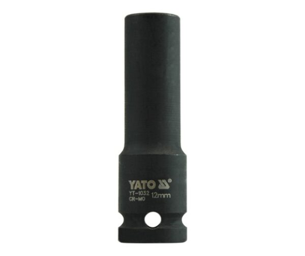 Vnitřní nástrčný klíč hluboký 1/2" šestihranný 12 mm CrMo YATO - YT-1032