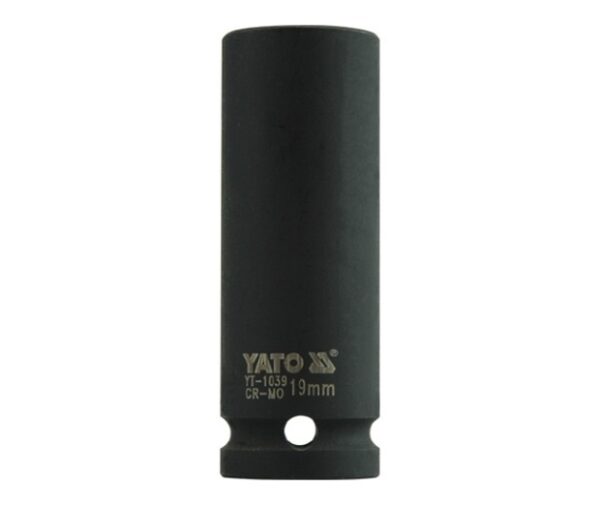 Vnitřní nástrčný klíč hluboký 1/2" šestihranný 19 mm CrMo YATO - YT-1039