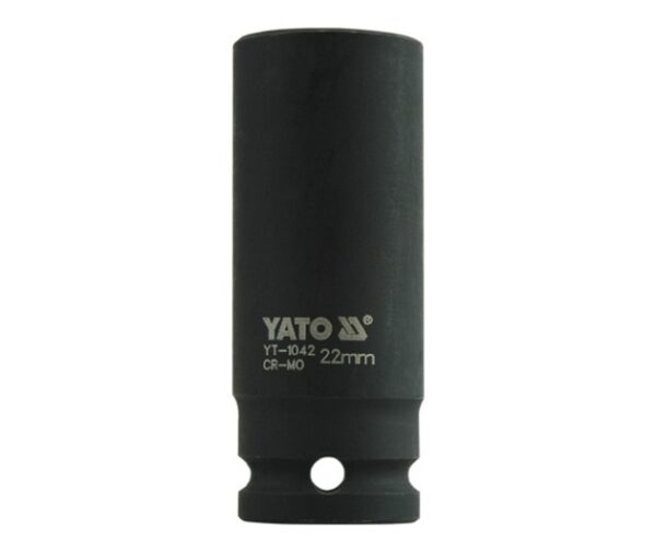 Kovaný vnitřní nástrčný klíč hluboký 1/2" šestihranný CrMo 22 mm YATO - YT-1042