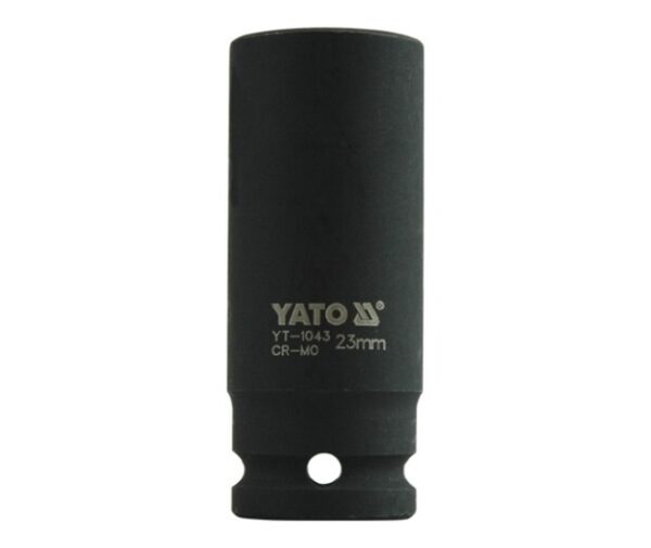 Kovaný vnitřní nástrčný klíč hluboký 1/2" šestihranný 23 mm CrMo YATO - YT-1043