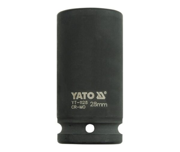 Kovaný vnitřní nástrčný klíč hluboký 3/4" šestihranný 28 mm CrMo YATO - YT-1128