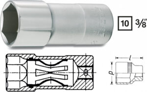 Nástrčný klíč na zapalovací svíčky 3/8" - HA040131 (880AKF)