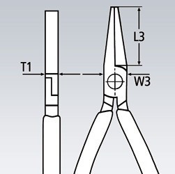 Rovné ploché kleště 160 mm Knipex - 2002160