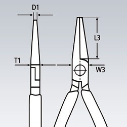 Rovné kulaté kleště 160 mm Knipex chromované - 2205160