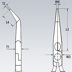 Půlkulaté kleště s břity chromované 160 mm - 2525160