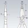 Kleště s půlkulatými čelistmi a středovým břitem 160 mm  - 2701160