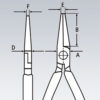 Přesné rovné ploché kleště na elektroniku 135 mm  - 3412130