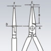 Rovné půlkulaté kleště 125 mm Knipex pro jemnou mechaniku chromované - 3733125