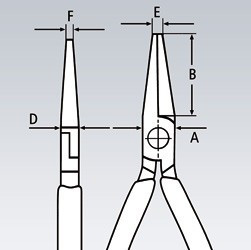 Rovné půlkulaté kleště 125 mm Knipex pro jemnou mechaniku chromované - 3733125