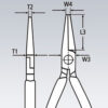 Rovné ploché kleště 190 mm Knipex pro mechaniky chromované - 3845190