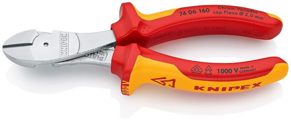 Silové boční štípací kleště chromované 160 mm  - 7406160