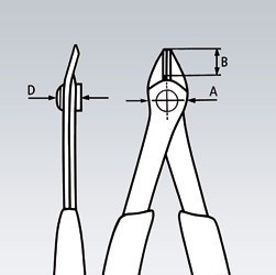 Boční štípací kleště Electronic Super Knips ® brunýrované 125 mm  - 7831125