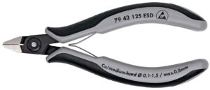 Přesné boční štípací kleště na elektroniku ESD brunýrované 125 mm  - 7942125ESD