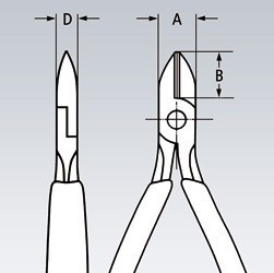 Přesné boční štípací kleště na elektroniku ESD brunýrované 125 mm  - 7942125ESD