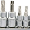 Sada hlavic s bity TORX s otvorem 1/4" a 3/8" 12 ks - YT-04332
