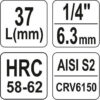 Hlavice s bitem TORX 1/4" T20 YATO - YT-04304