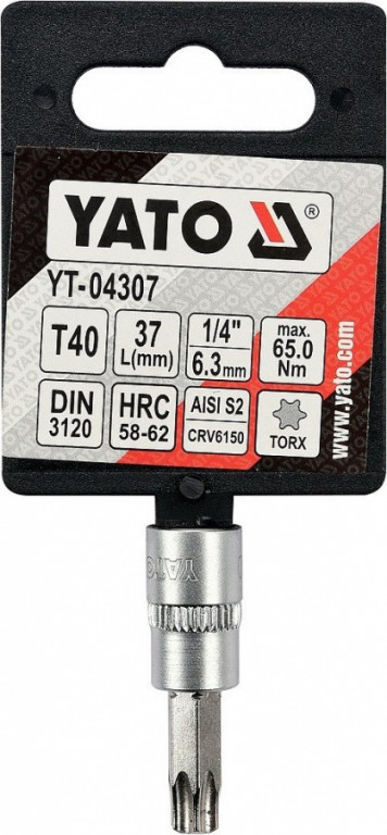 Hlavice s bitem TORX 1/4" T40 YATO - YT-04307