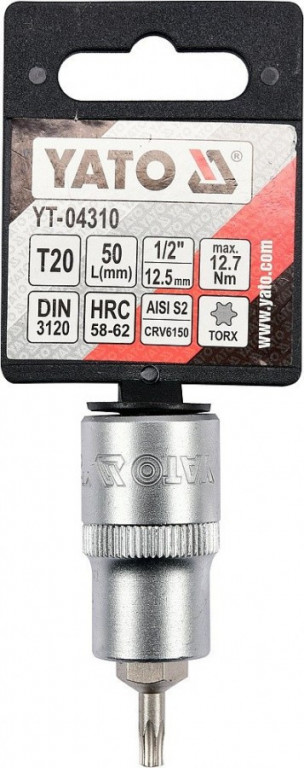 Hlavice s bitem TORX 1/2" T20 YATO - YT-04310