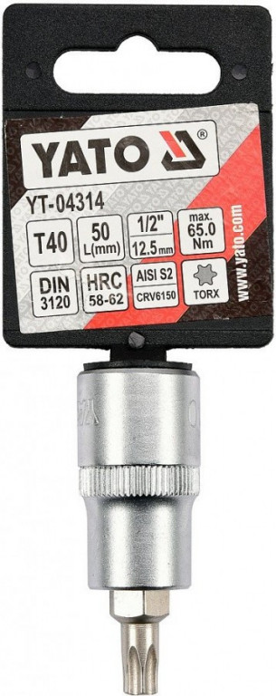 Hlavice s bitem TORX 1/2" T40 YATO - YT-04314