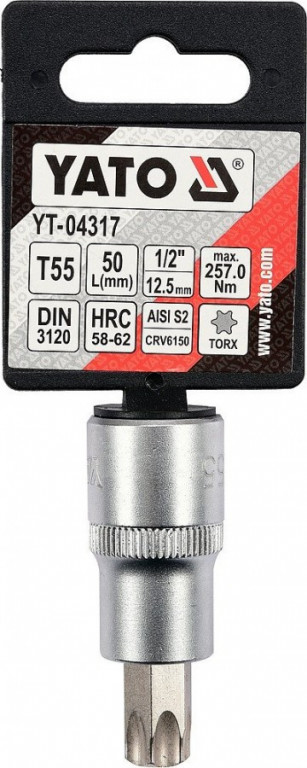 Hlavice s bitem TORX 1/2" T55 YATO - YT-04317