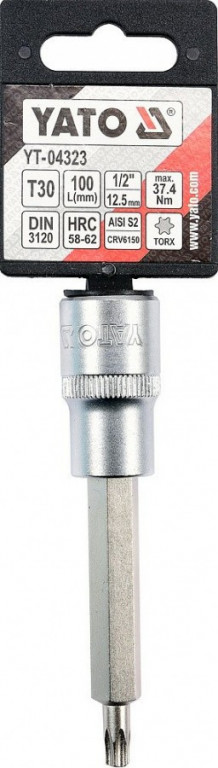 Hlavice s bitem TORX 1/2" T30 YATO - YT-04323