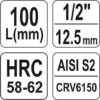 Hlavice s bitem TORX 1/2" T40 YATO - YT-04324