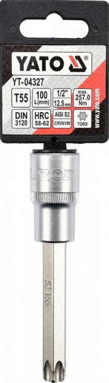 Hlavice s bitem TORX 1/2" T55 YATO - YT-04327