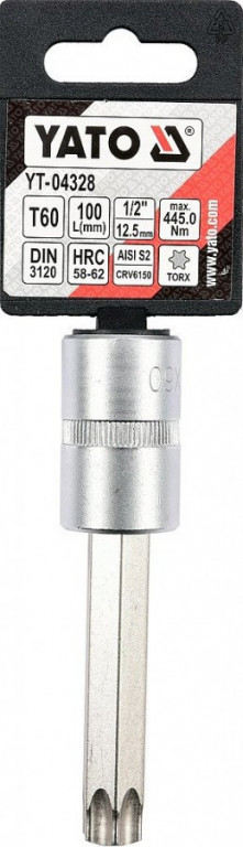 Hlavice s bitem TORX 1/2" T60 YATO - YT-04328