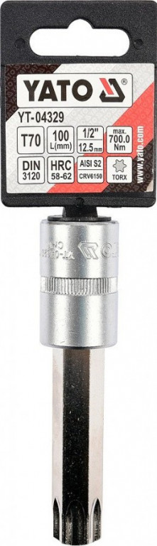Hlavice s bitem TORX 1/2" T70 YATO - YT-04329
