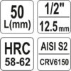 Hlavice s bity XZN 1/2" M10 YATO - YT-04343