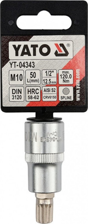 Hlavice s bity XZN 1/2" M10 YATO - YT-04343