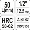 Hlavice s bitem XZN 1/2" M12 YATO - YT-04344