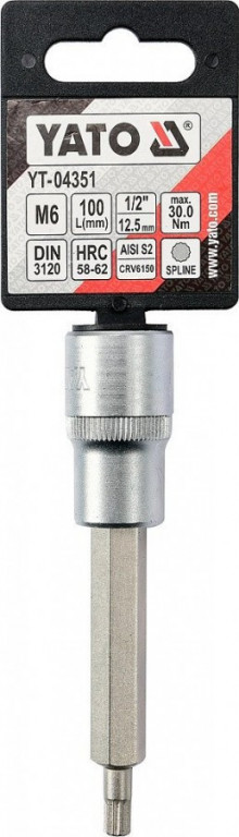 Hlavice s bity XZN 1/2" M6 YATO - YT-04351