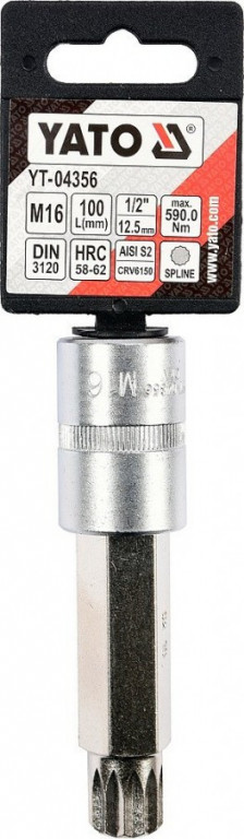 Hlavice s bitem XZN 1/2" M16 YATO - YT-04356