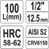 Hlavice s bitem XZN 1/2" M17 YATO - YT-04357