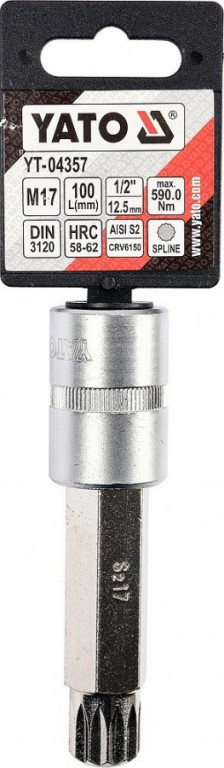 Hlavice s bitem XZN 1/2" M17 YATO - YT-04357