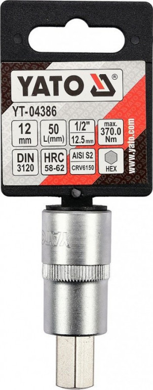 Hlavice s bitem HEX 1/2" H12 Yato - YT-04386