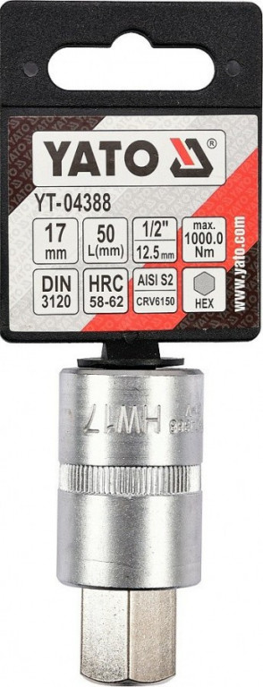 Hlavice s bitem HEX 1/2" H17 Yato - YT-04388