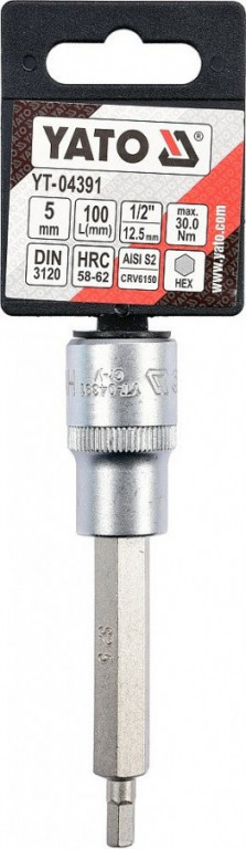 Hlavice s bitem HEX 1/2" H5 Yato - YT-04391