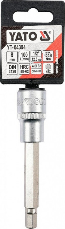 Hlavice s bitem HEX 1/2" H8 Yato - YT-04394